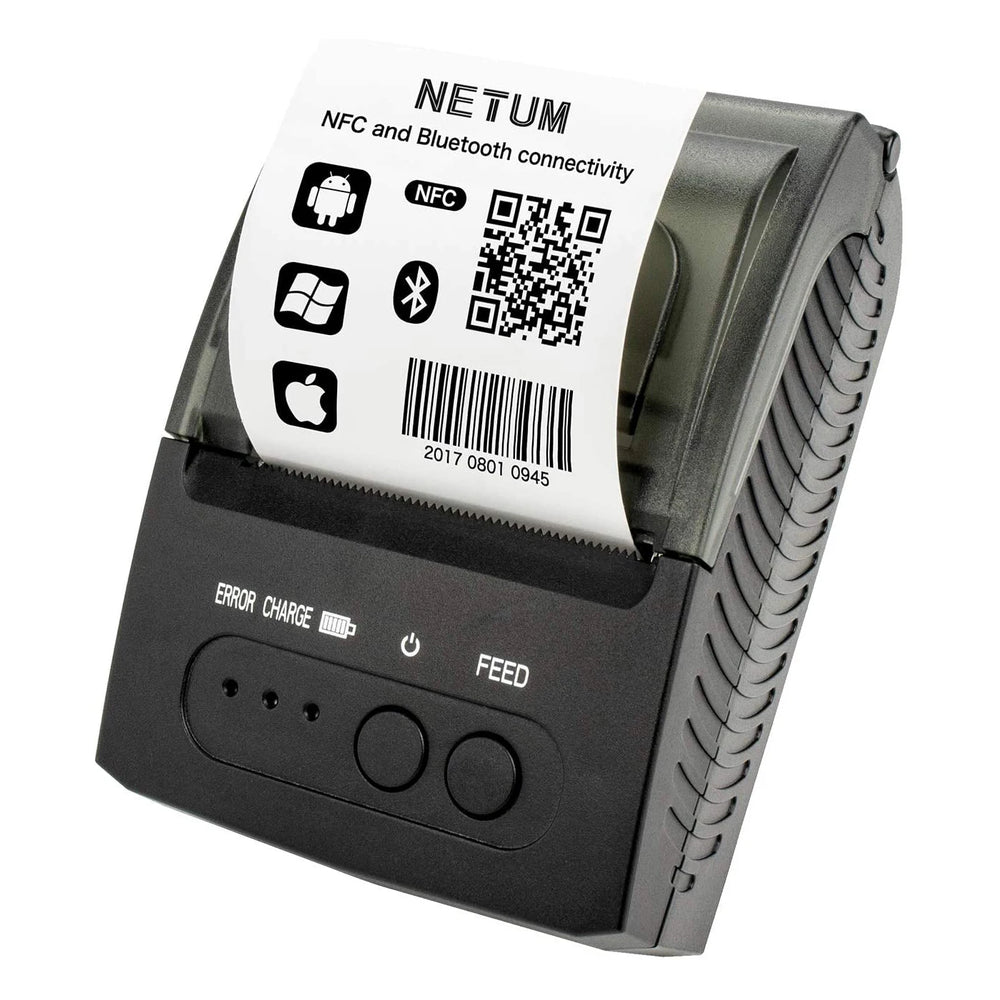 NETUM NT-1809 58mm Portable Bluetooth Thermal Printer - POS Ready