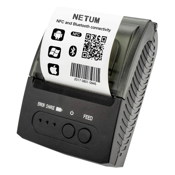 NETUM NT-1809 58mm Portable Bluetooth Thermal Printer - POS Ready