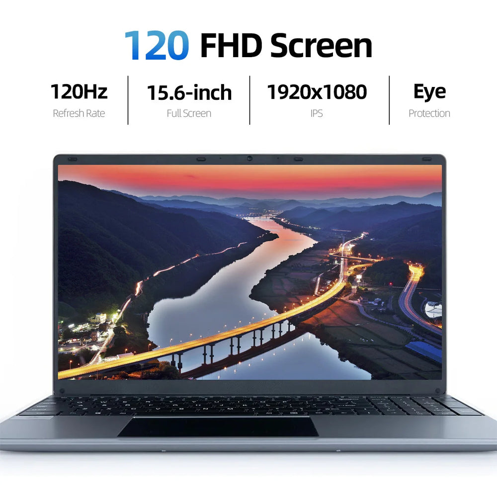 AEEZO 15.6" Intel N5095 Laptop - 12GB DDR4, 512GB SSD, 1080P IPS, Win11