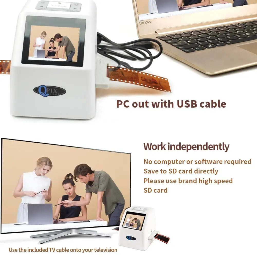 FS610 35mm Film Scanner - 22MP Negative and Slide Converter