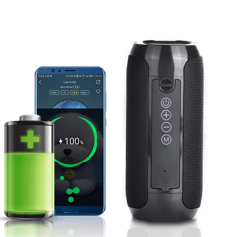 TG117 Waterproof Bluetooth Speaker - FM, TF Card and AUX Playback