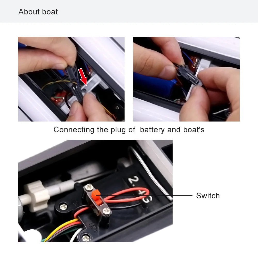 LSRC-B8 Waterproof RC Racing Boat - 2.4G High-Speed Speedboat