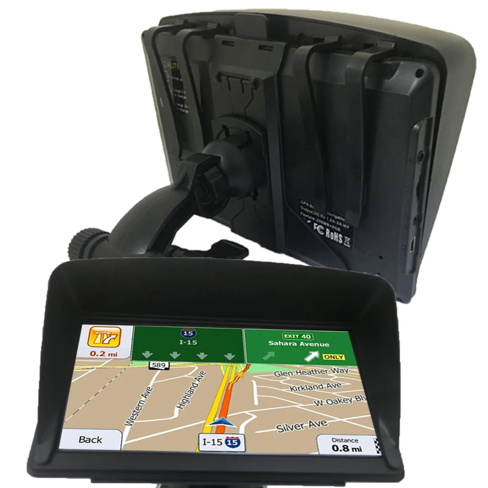 KMDRIVE 7-Inch HD Car GPS Sat Nav - 256MB/8GB, FM Transmitter, MP3/MP4