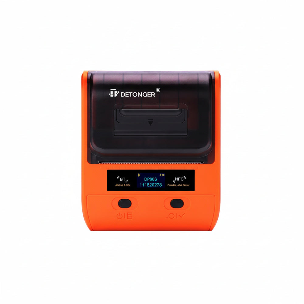 DETONGER DP80S Portable Thermal Label Printer - 30-80mm Bluetooth