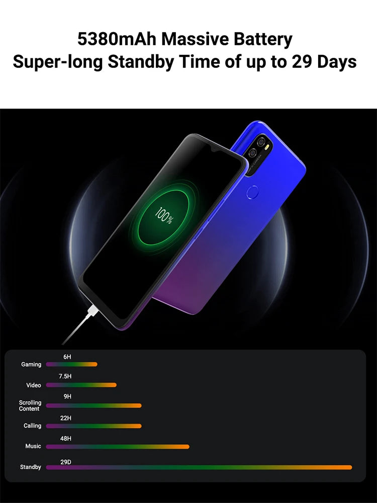 Blackview A70 4G Android 11 - 3GB/32GB, 5380mAh, 13MP, 6.52-Inch