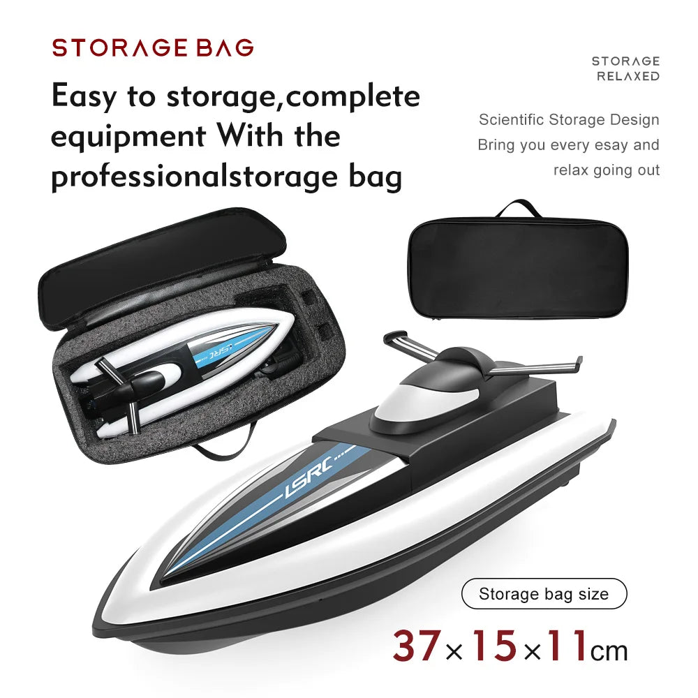 LSRC-B8 Waterproof RC Racing Boat - 2.4G High-Speed Speedboat