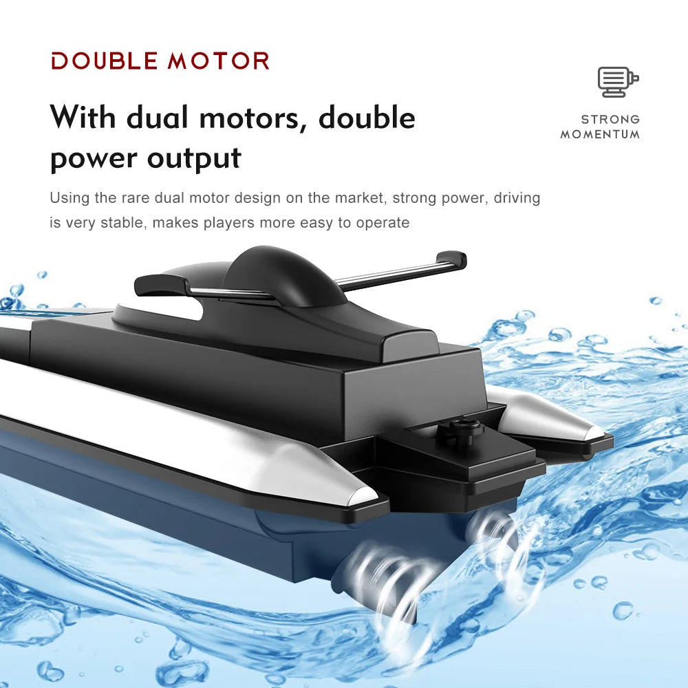 LSRC-B8 Waterproof RC Racing Boat - 2.4G High-Speed Speedboat