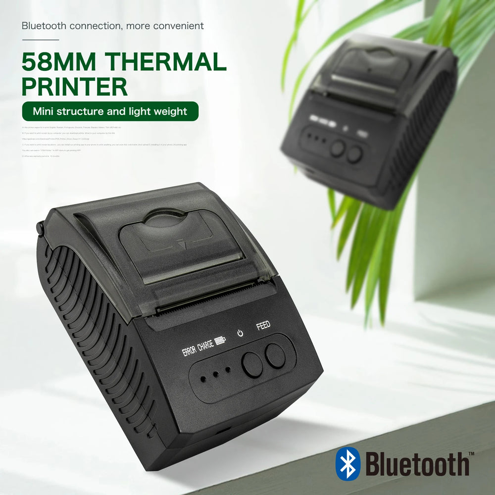 NETUM NT-1809 58mm Portable Bluetooth Thermal Printer - POS Ready