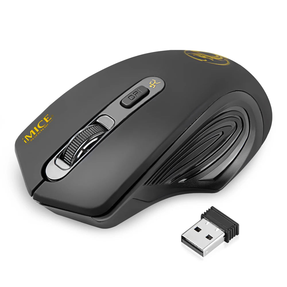 Ninth World 2000DPI 2.4GHz Wireless Optical Mouse - Ergonomic 4-Button