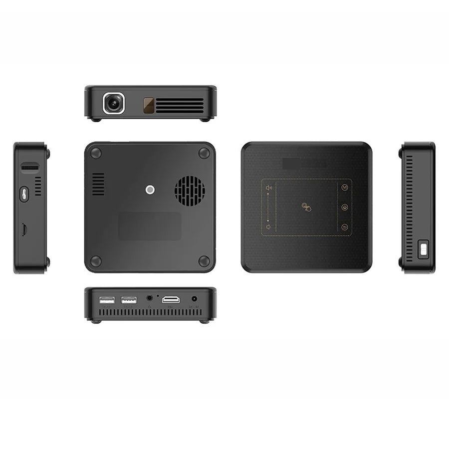 WZATCO D13 4K Smart Pico Projector - DLP, WiFi and Built-In Battery