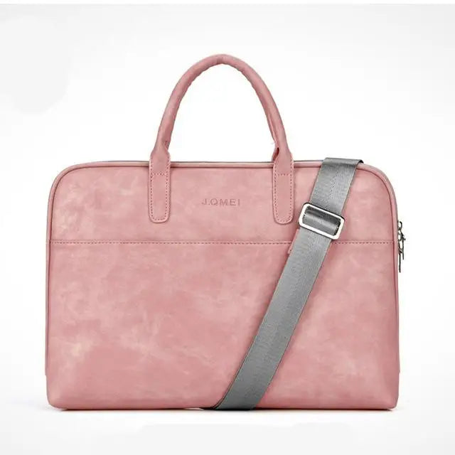 Jofoocow PU Leather Laptop Briefcase 13-15 Inch - Waterproof Scratch-Resistant