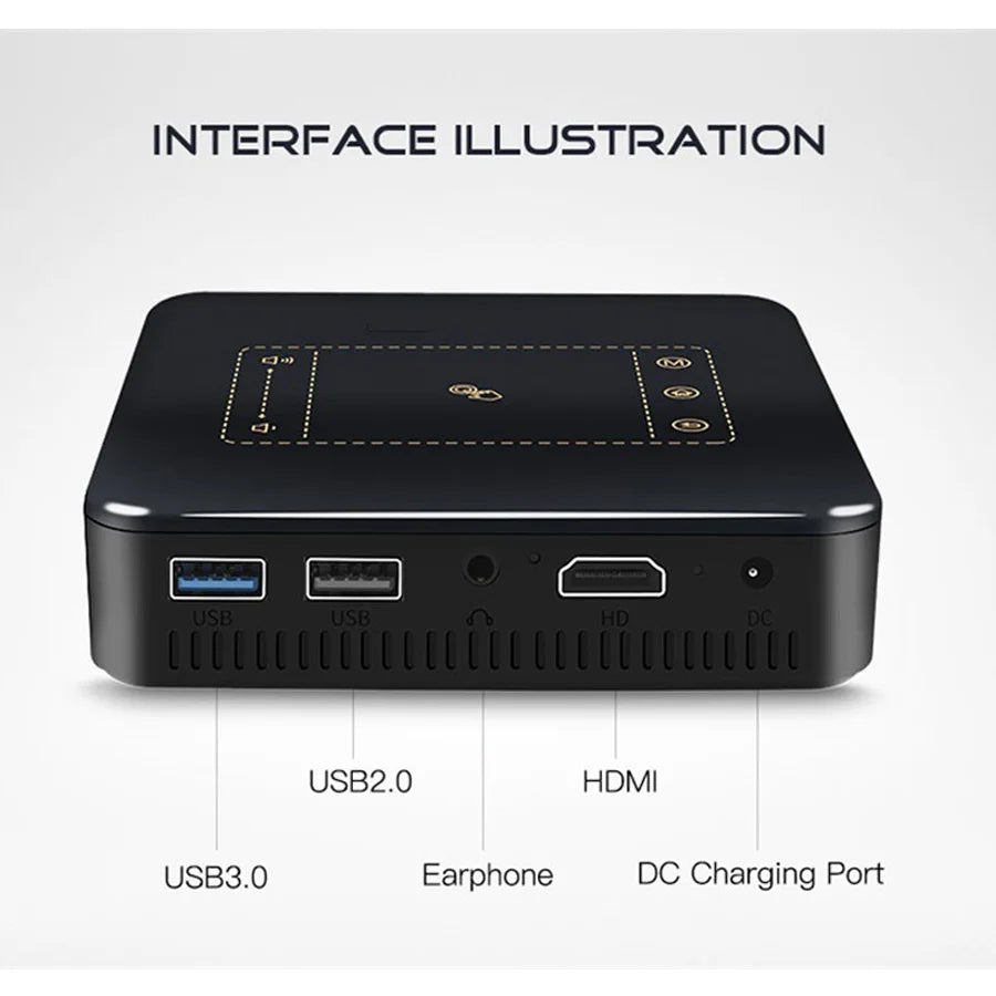 WZATCO D13 4K Smart Pico Projector - DLP, WiFi and Built-In Battery