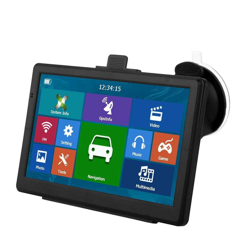 KMDRIVE 7-Inch HD Car GPS Sat Nav - 256MB/8GB, FM Transmitter, MP3/MP4