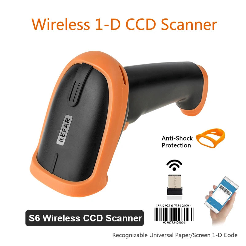 HONOURWOLF L8BL / S8 2D Barcode Scanner - Bluetooth, 2.4G and USB