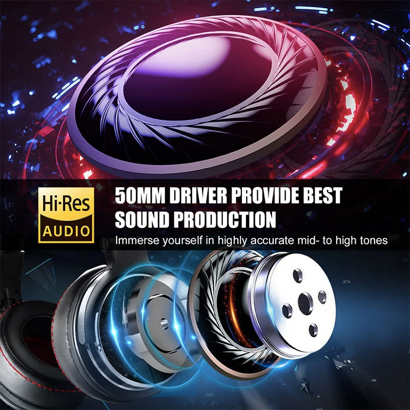 Oneodio Studio Pro 10/30/50 Wired DJ Headphones - 50mm, Hi-Res, CE/RoHS