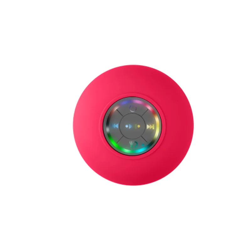 OZKVVM Waterproof Shower Bluetooth Speaker - LED, Suction Cup & 3D Surround