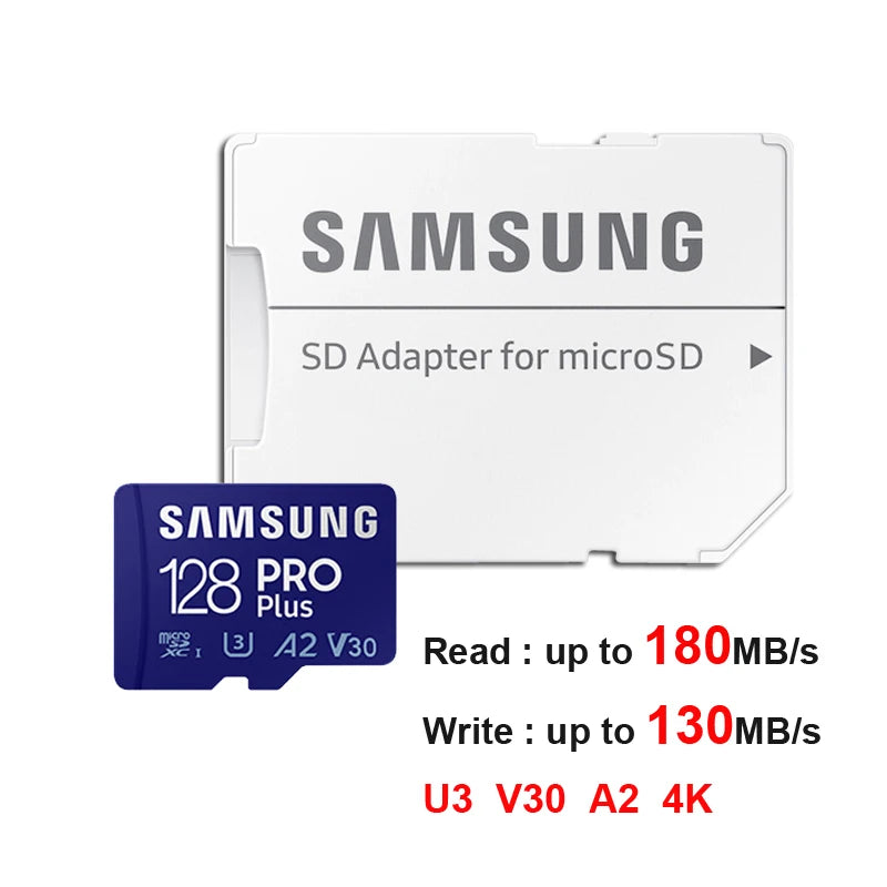 Samsung EVO Plus/PRO Plus/PRO Ultimate microSD - Class 10 A2 U3 4K UHD