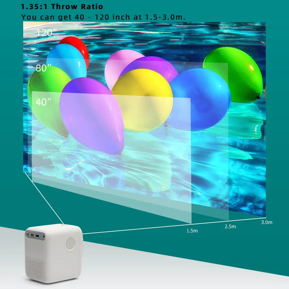 Wanbo T2 Max Portable Projector - 1080P Support with Vertical Correction
