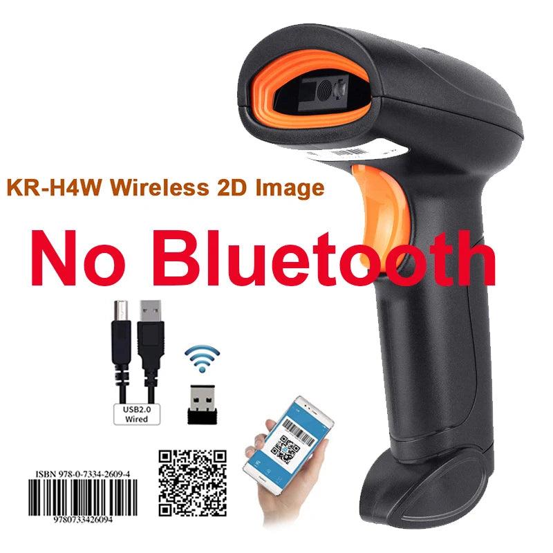 HONOURWOLF L8BL / S8 2D Barcode Scanner - Bluetooth, 2.4G and USB
