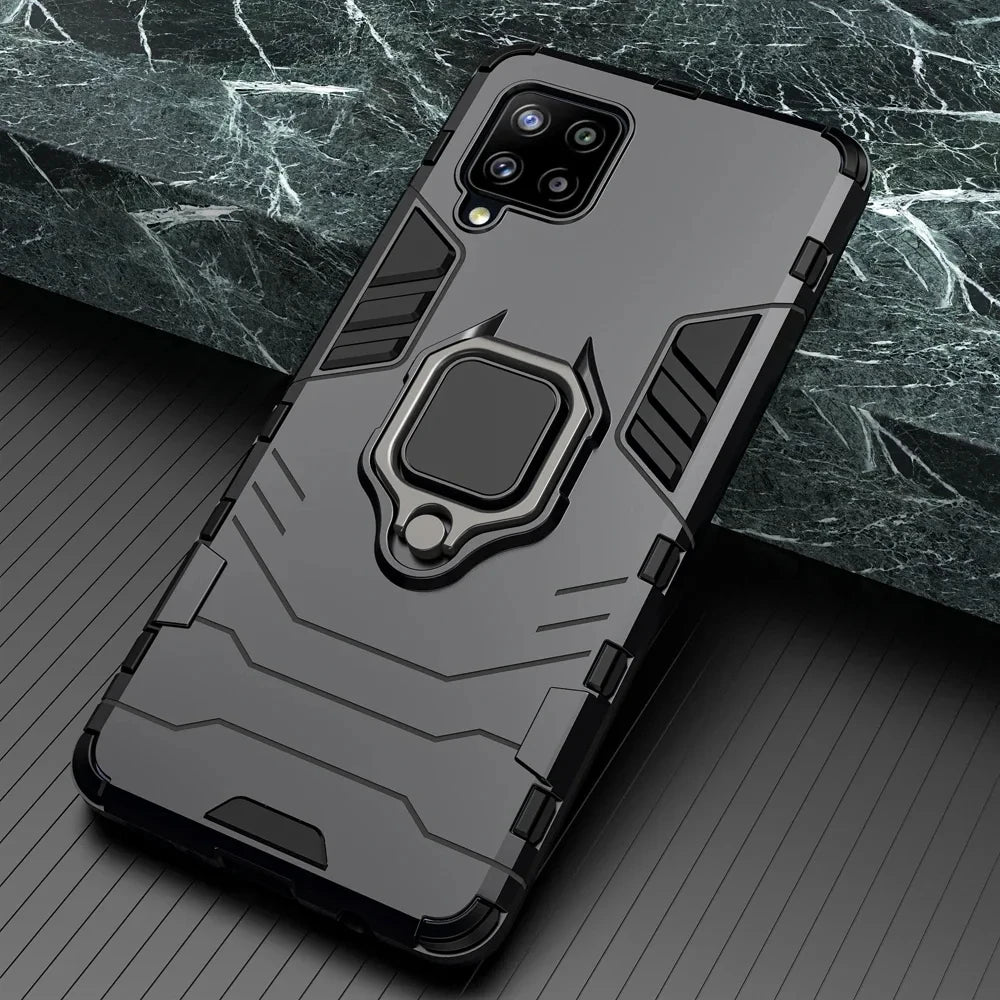Amour Brave Shockproof Samsung Galaxy A-Series Case - Ring Stand, Transparent