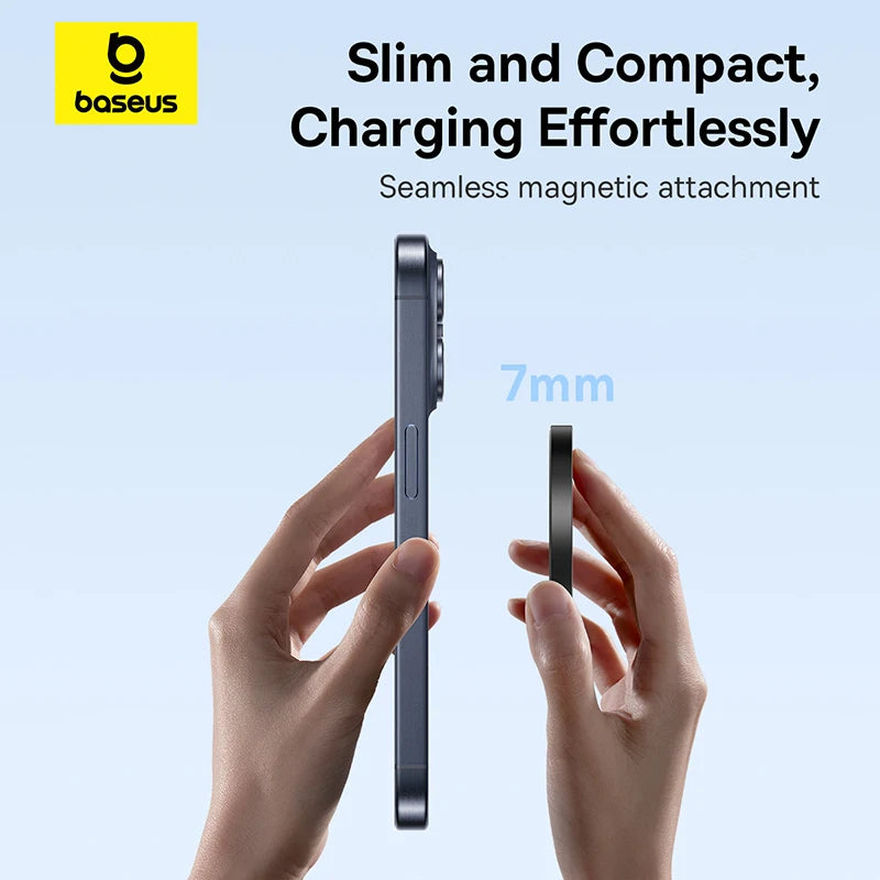 Baseus 15W Qi2 Magnetic Wireless Charger - iPhone 13-17 Pro Max & AirPods