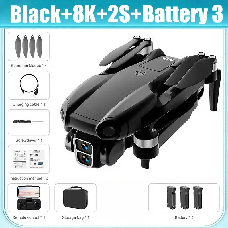A888 Pro 4K/6K Drone - ESC Dual Camera, Optical Flow, 3-Side Avoidance