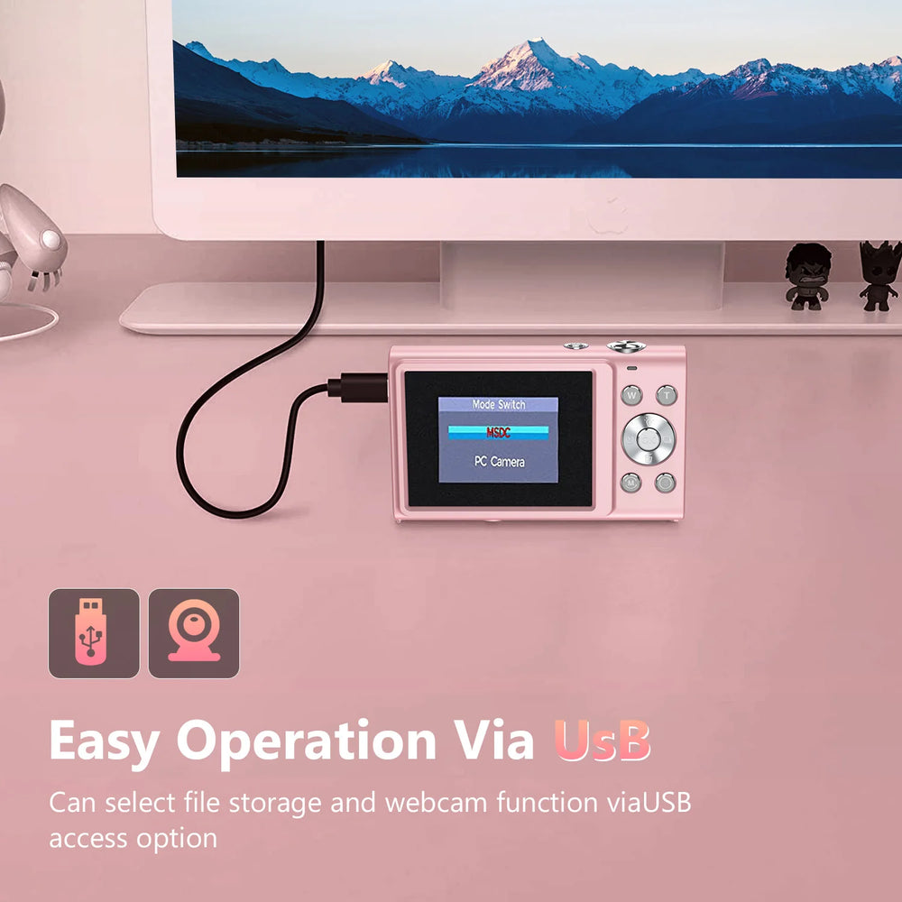 STUOGYUM 4K 48MP Autofocus Vlog Camera - 2.8-Inch Screen, 4.5-54mm Zoom