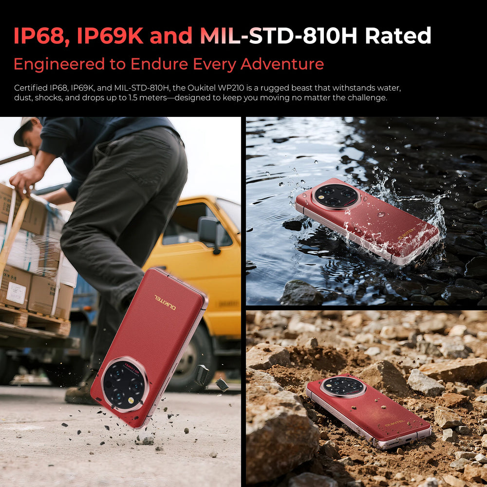 OUKITEL WP210 5G Rugged Phone - Dimensity 8200, 36GB, 8800mAh, 45W, 108MP