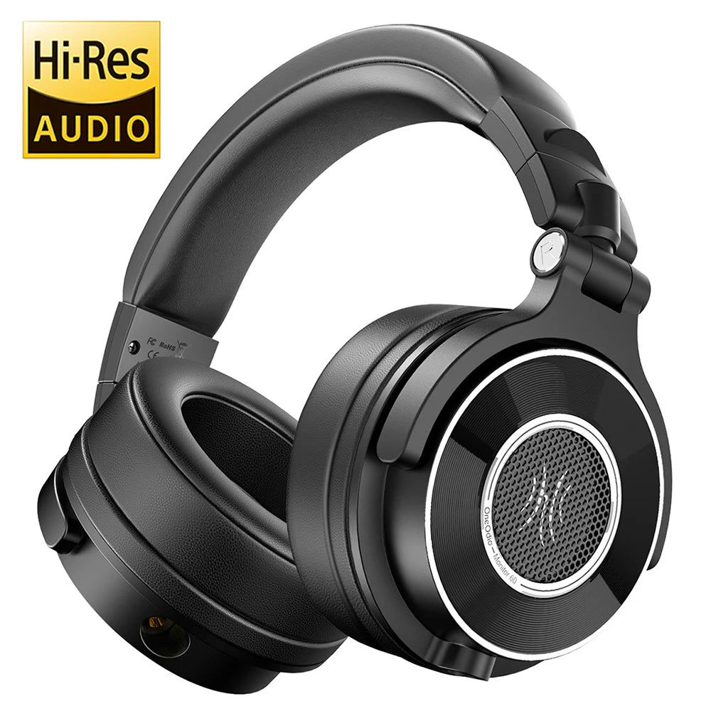 Oneodio Monitor 60 Wired DJ Headphones - 50mm Driver, Hi-Res, 3-Cable Set