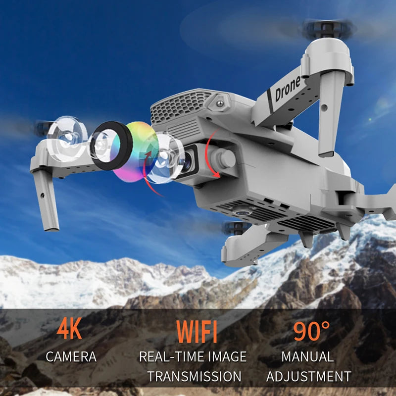 E88 Pro 4K Foldable FPV Drone - WiFi, Altitude Hold, EIS, Wide-Angle