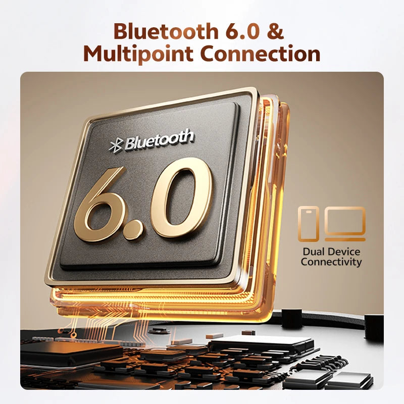 QCY Crossky C50 Open-Ear Bluetooth 6.0 Earbuds - 4 Mic AI, 10.8mm, 35H