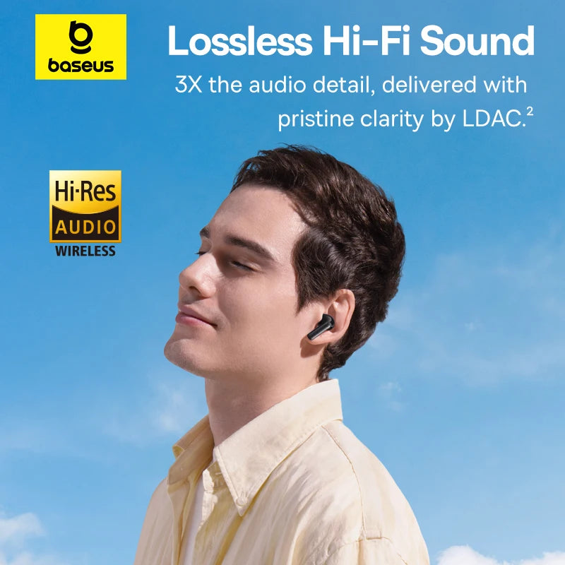 Baseus EP10 Pro ANC Earbuds - 50dB, LDAC, BT 6.0, 6 Mic, IP55, 55H