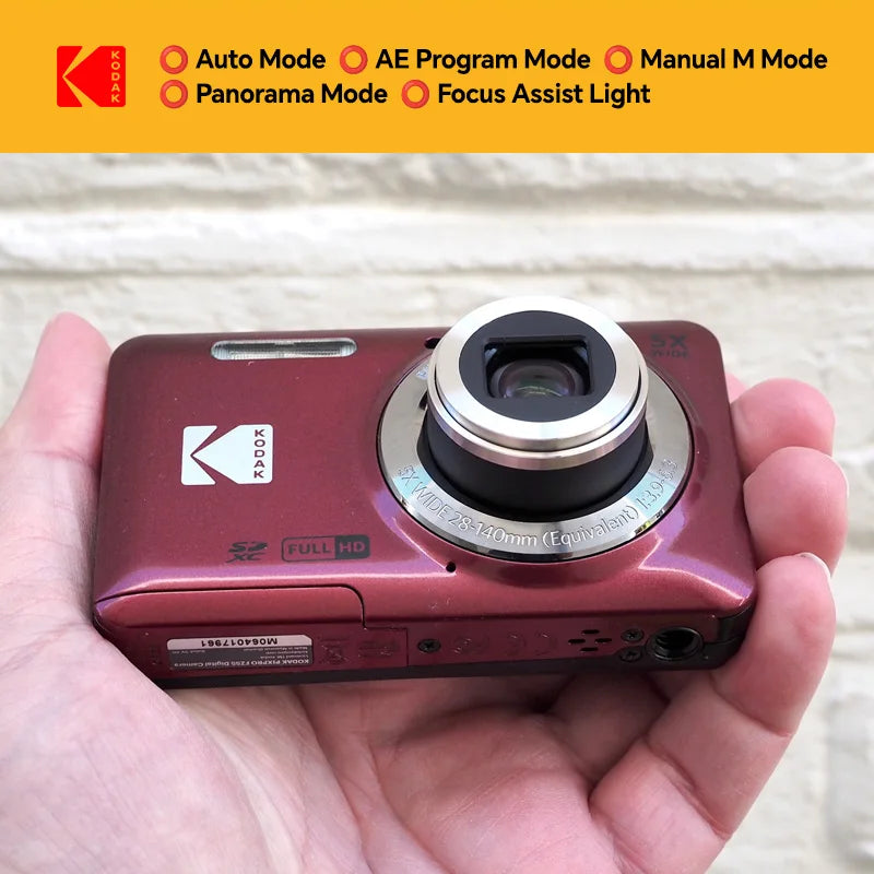 Kodak PIXPRO FZ55 16MP Compact Camera - 5X Zoom, 1080P & 32GB SD Kit