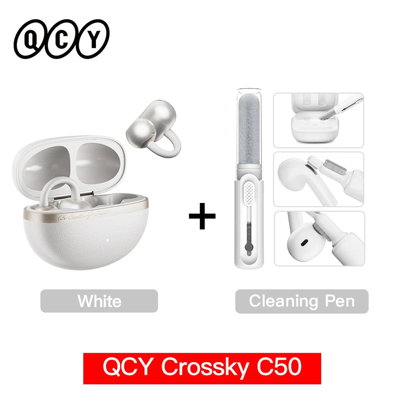 QCY Crossky C50 Open-Ear Bluetooth 6.0 Earbuds - 4 Mic AI, 10.8mm, 35H