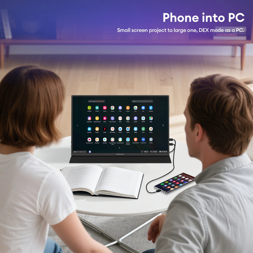 ZEUSLAP 16-Inch 2.5K 144Hz Portable Monitor - 500cd/m, 100% sRGB, HDR500