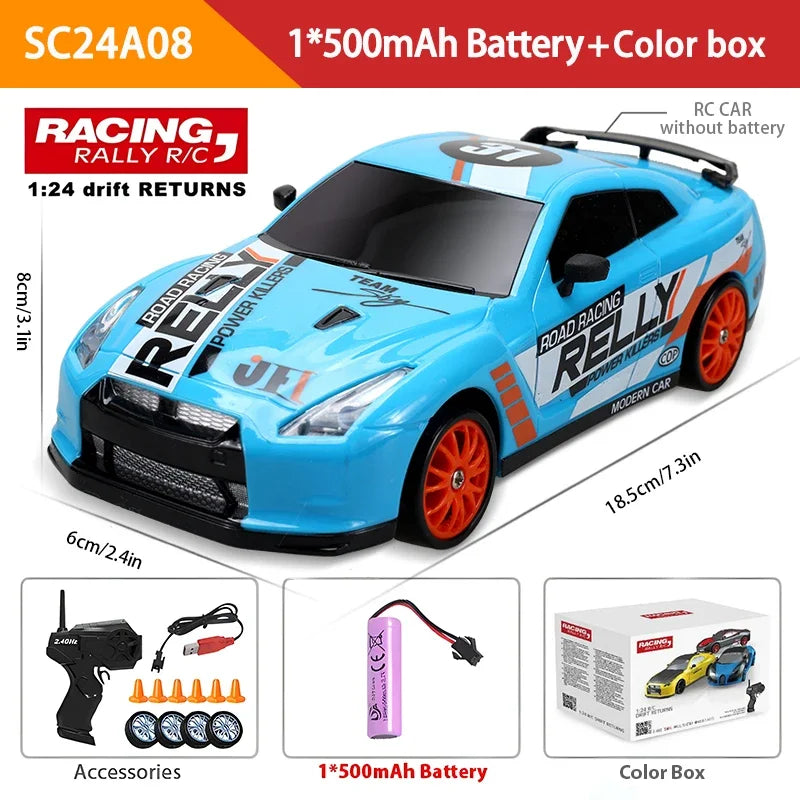 WLtoys 4WD RC Drift Car - AE86 / GTR Style LED Racer