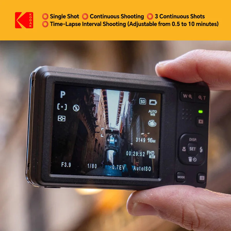 Kodak PIXPRO FZ55 16MP Compact Camera - 5X Zoom, 1080P & 32GB SD Kit