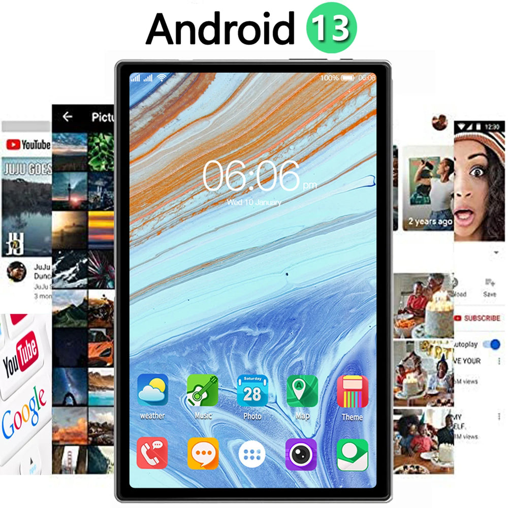 BDF 10.1-Inch Android Tablet - 8GB RAM, 256GB, 4G Network & AI Speed-Up
