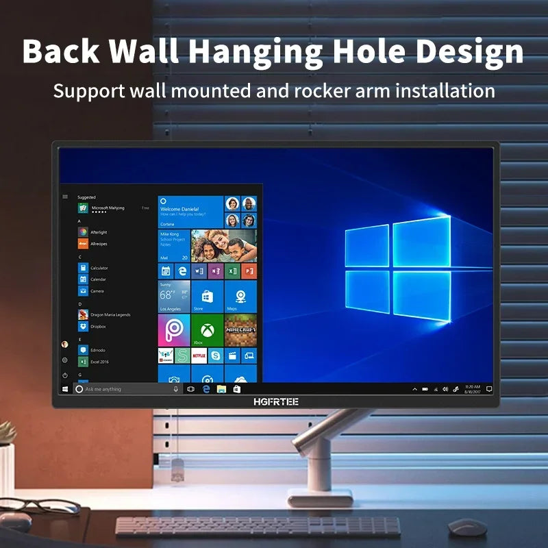 HGFRTEE 18.5-Inch 120Hz Portable Monitor - 100% RGB, ADS-IPS, HDR10