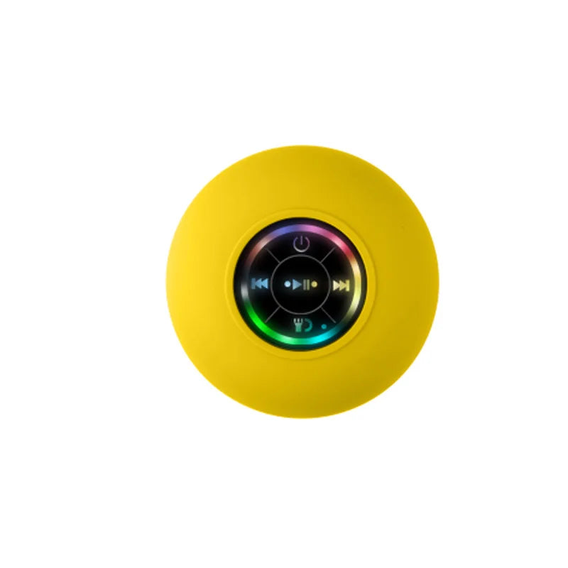 OZKVVM Waterproof Shower Bluetooth Speaker - LED, Suction Cup & 3D Surround