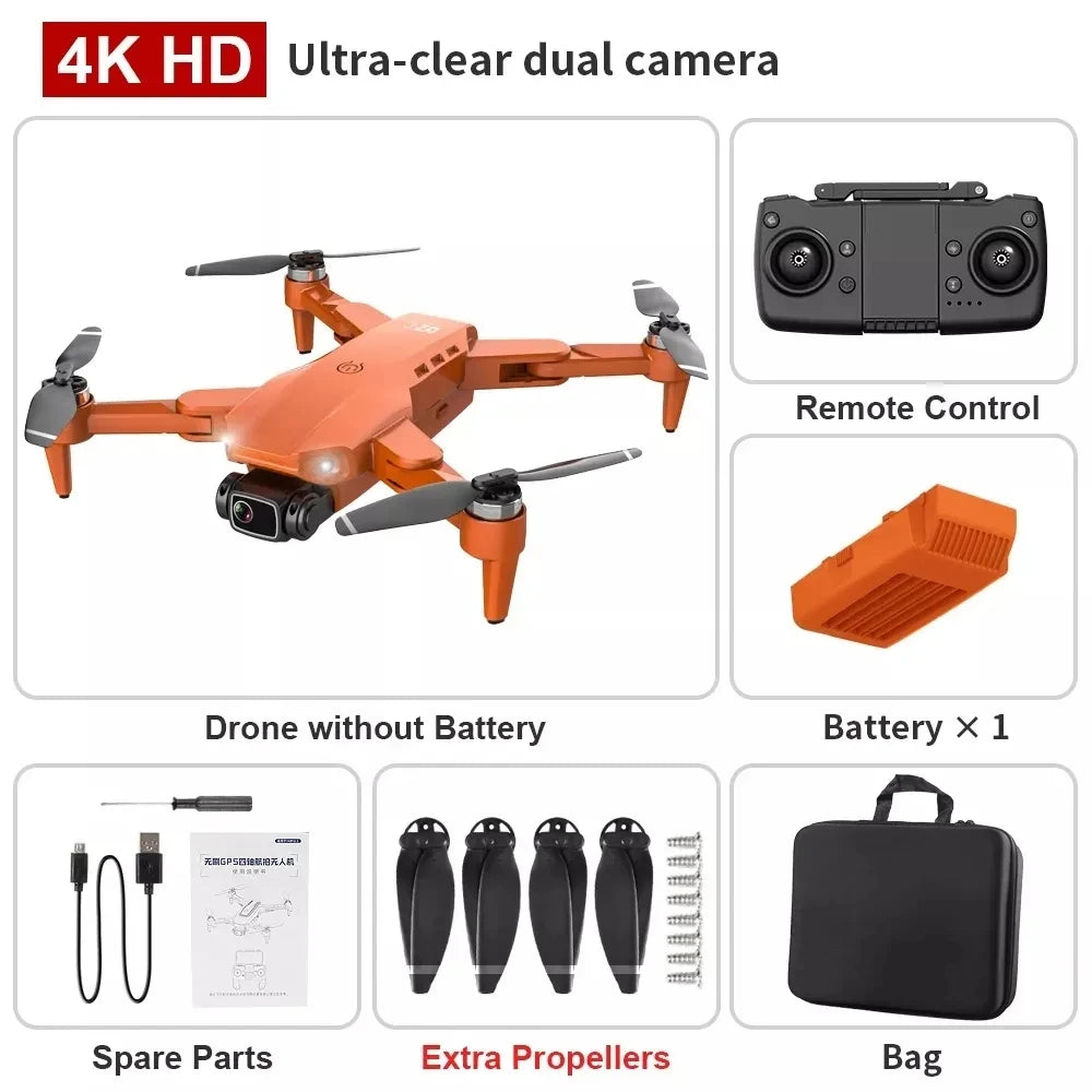 L900 Pro 4K GPS Drone - Brushless, 1.2KM Range, Foldable, 7.4V 2200mAh