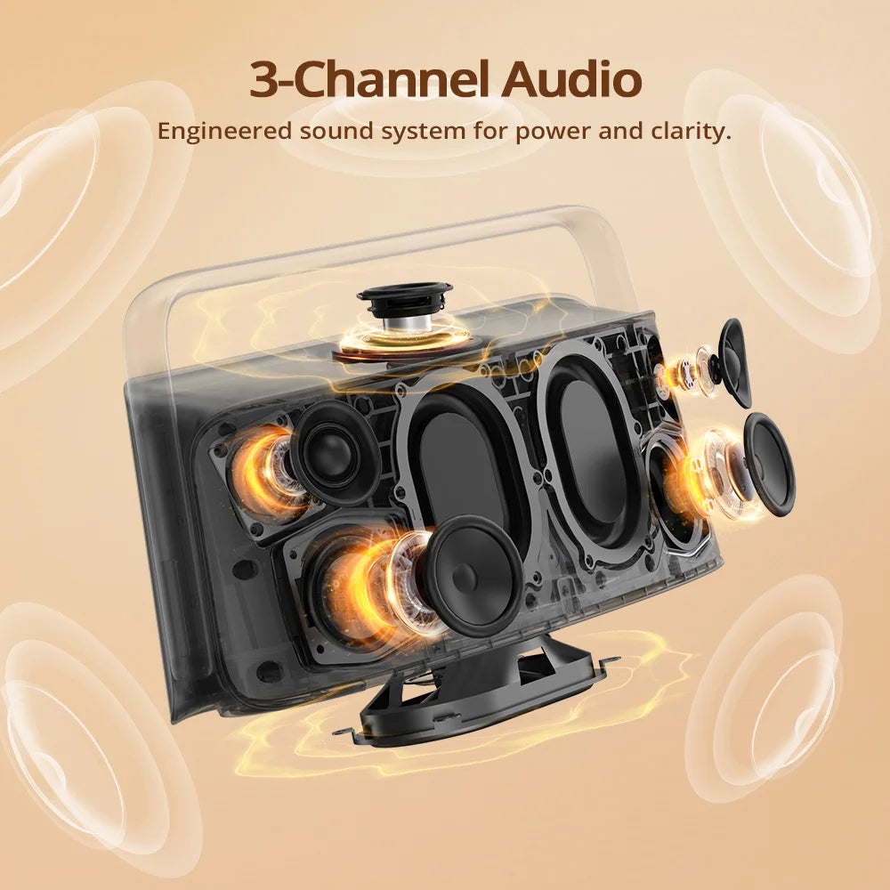 Tronsmart Fiitune X30 80W Hi-Res Speaker - Bluetooth 5.3, 13200mAh & LDAC