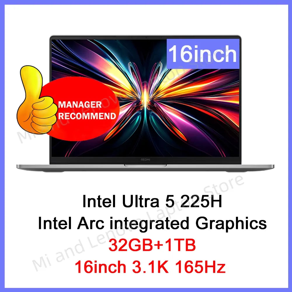 Xiaomi RedmiBook Pro 16 2025 - Ultra5-225H/Ultra7-255H, 32GB, 2.5K/3.1K Display