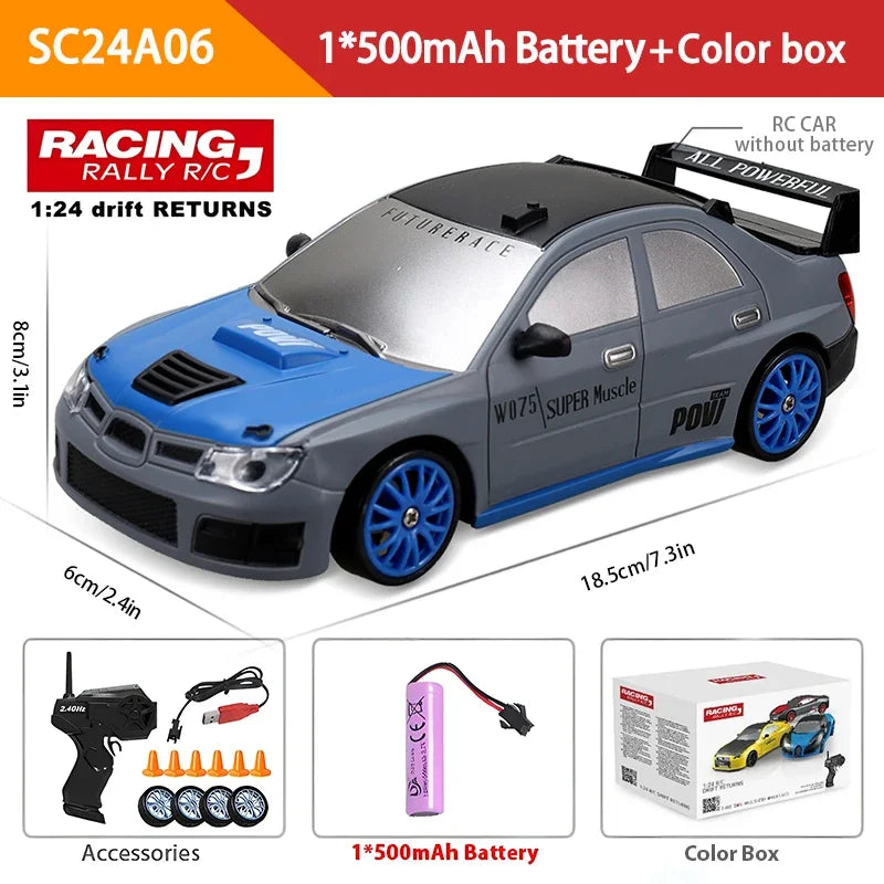WLtoys 4WD RC Drift Car - AE86 / GTR Style LED Racer