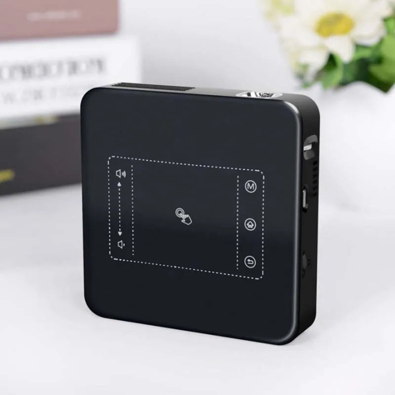 WZATCO D13 4K Smart Pico Projector - DLP, WiFi and Built-In Battery