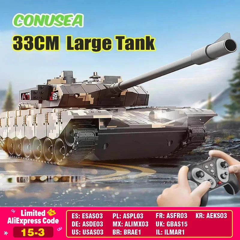 33CM RC Battle Tank - Remote Control Crawler Toy