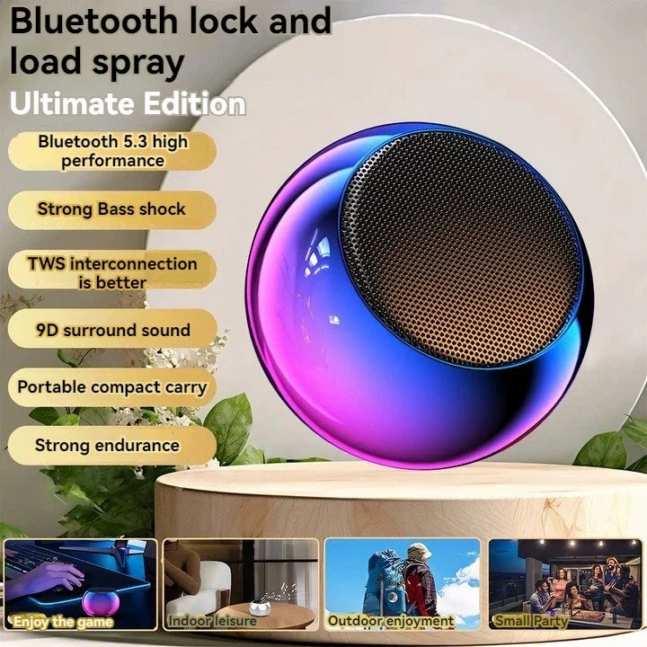 Portable Metal Bluetooth Speaker - Heavy Bass Mini Outdoor Audio