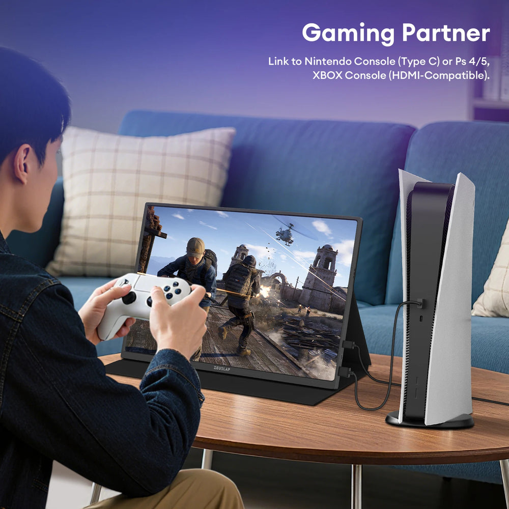 ZEUSLAP 16-Inch 2.5K 144Hz Portable Monitor - 500cd/m, 100% sRGB, HDR500