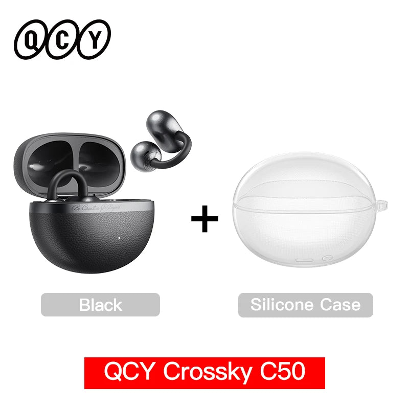 QCY Crossky C50 Open-Ear Bluetooth 6.0 Earbuds - 4 Mic AI, 10.8mm, 35H