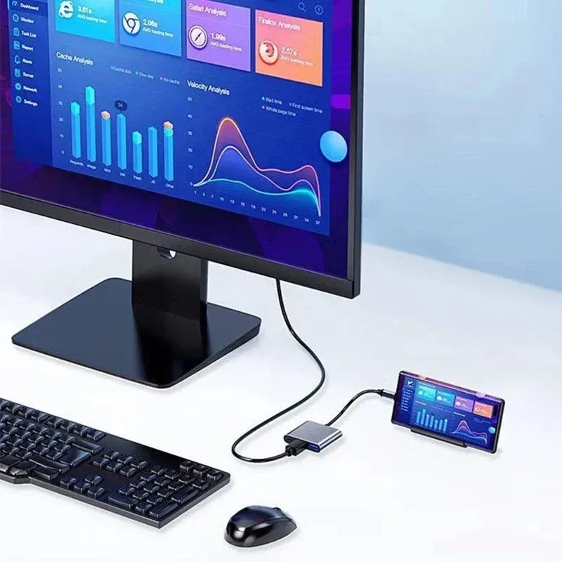 3-in-1 USB-C Hub - HDMI + USB 3.0 Docking Station for MacBook Air